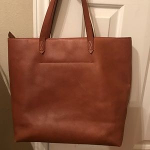 Madewell Zip Top Transport Leather Tote
